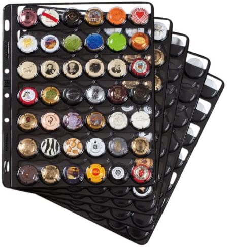 Leuchtturm 305080 Compart plastic sleeves for 42 bottle caps or champagne caps - pack of 5, for Grande binders - Image 2