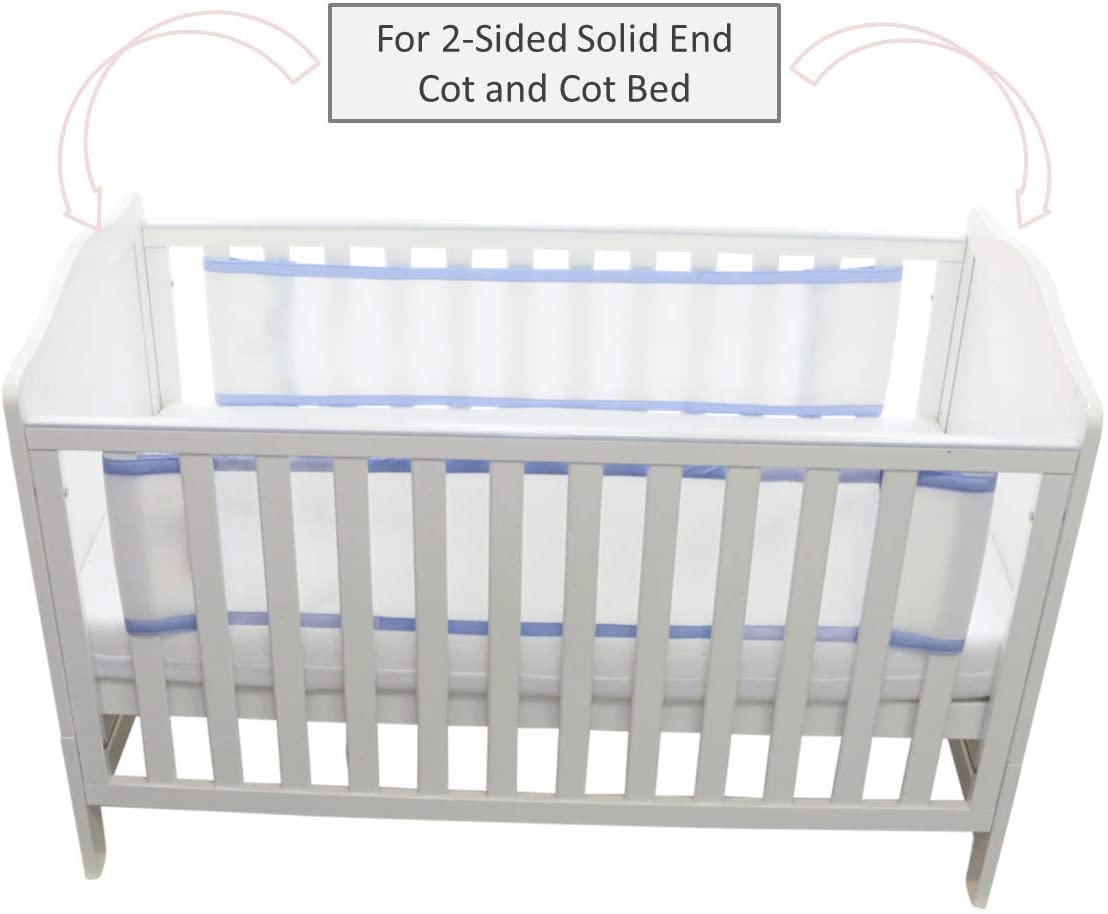 Airoya® 2Sided Cot Bumper, for Solid End Cots and Cotbeds, Premium 6mm