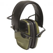 Howard Leight by Honeywell 1013530 Impact Sport Sound Amplification Electronic Shooting Earmuff, Classic Green