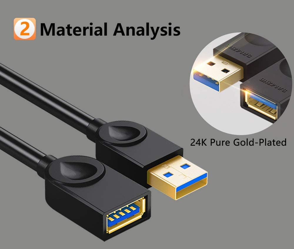 SAMZHE USB 3.0 Extension Cable - Image 4