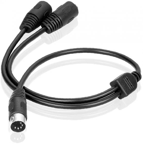 MIDI Splitter Cable - DigitalLife MIDI 5 Pin DIN Male to Dual 2 x DIN-5 Female Splitter Cable - MIDI DIN Y Splitter Adapter - MIDI Extension Cable - Image 2