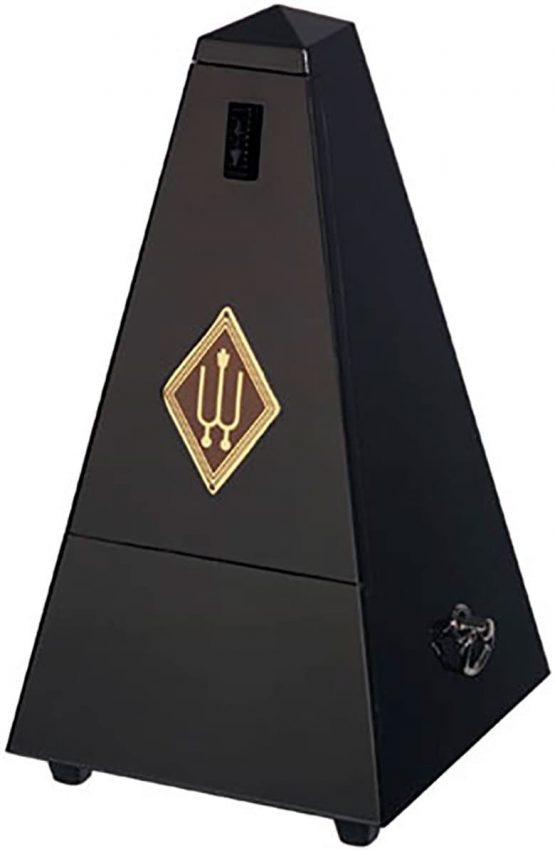 Wittner 903820 Metronome 816 Pyramid shape Wooden case with bell Black highgloss
