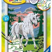 Ravensburger Einhorn 27782 Painting by Numbers 13 x 18 cm Unicorn in The Enchanted Forest, Multi-Coloured