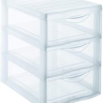 Sundis 24.5 x 18.5 x 25.5 cm Orgamix Mini Storage Tower, Transparent