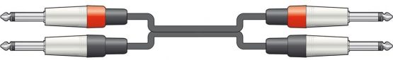 chord 2M6J-J600 6 m 2 x 6.3 mm Mono Jack Plug Lead - Image 2