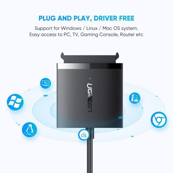 UGREEN USB 3.0 to SATA Adapter Hard Drive Cable External Disk Reader Lead Clone Kit Connector UASP Enclosure Compatible with Crucial WD Seagate Toshiba Internal HDD SSD PS4 Xbox MacBook TV - Image 3