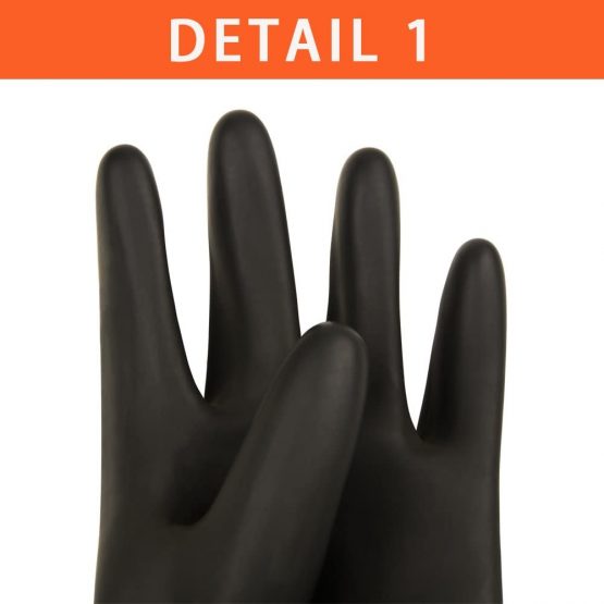 ThxToms Heavy Duty Latex Gloves, Resist Strong Acid, Alkali and Oil, Rubber Garden Gloves, 14", 1 Pair - Image 2
