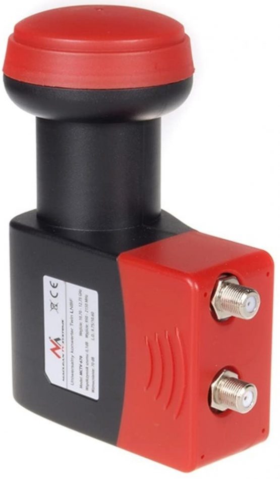 Maclean MCTV-670 High Gain Twin 2-way LNB Lowest Noise Figure 0.1dB Sky HD Freesat Cable