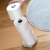 Home & Style Toilet Paper Roll Holder in Colour Box Standing Silver