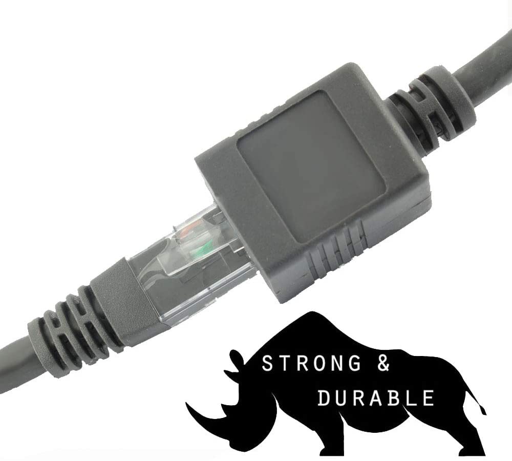 rhinocables CAT 5 Ethernet RJ45 Extension Cable CAT5e LAN Gigabit Network Internet Extender Male to Female Patch Cord Connector (Pack of 1 - Image 4