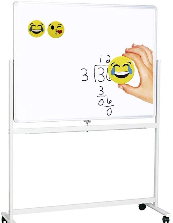 X-BLTU Smiley Magnetic Drywipe Eraser,Magnetic Whiteboard Kit,Drawing Board Cleaning Eraser Suitable for Children,Teachers, School, Office, Family (4pc Strong Magnets) - Image 4