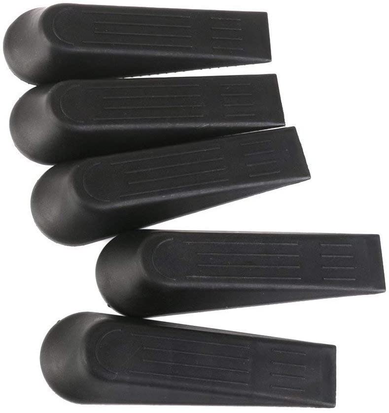 Winomo Door Wedges - Black (Pack of 5), 11,3 x 3,4 x 2 cm