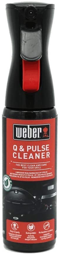 Weber Q & Pulse Cleaner/BBQ Cleaning Spray, Protects Q & Pulse Barbecues, Removes Grease, Dirt & Food Residue
