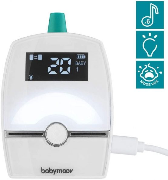 Babymoov Premium Care Baby Monitor Audio, 1400 m long range, with 2 way talkback, night light, temperature, lullabies, VOX - Image 4