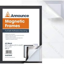 ANNOUNCE AA01849 A3 Magnetic Frames - Black (Pack of 2)