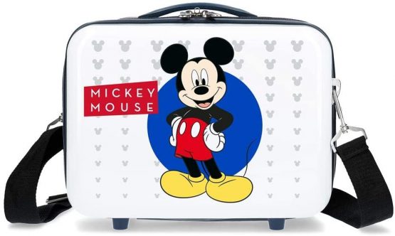 Disney Mickey Enjoy the Day Adaptable Beauty Case White 29x21x15 cm ABS