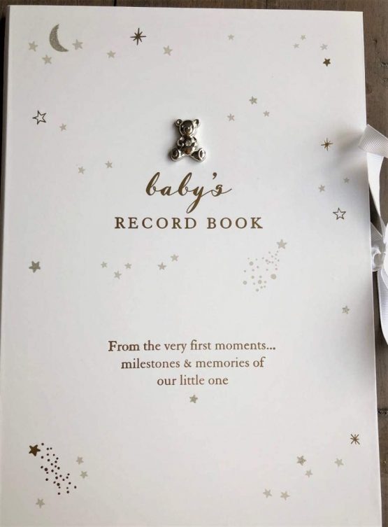 Baby's A4 Baby Record Keepsake Book Christening Baptism New Birth Gift White