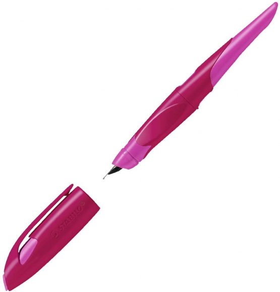 Ergonomic School Fountain Pen - STABILO EASYbirdy A Nib Right Handed Berry/Pink - Image 2