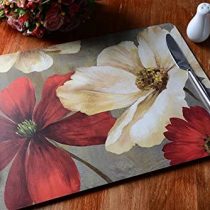 Creative Tops Flower Study Premium Table Sets with Cork Back in 4-Piece Set, 40 x 29 cm (153 x 111 inch)