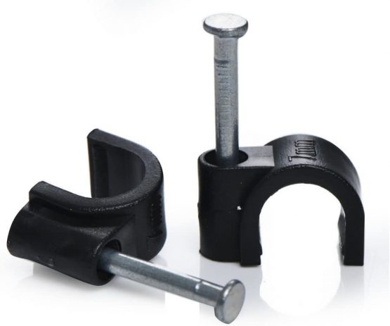 Palmer Riley 7mm Round Black Cable Clips Pack of 100