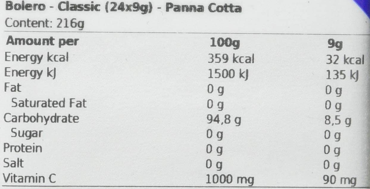 Bolero Classic Powder Sachet, 9 g, Panna Cotta, 24-Count, 5.18 kg (Pack of 1) - Image 4
