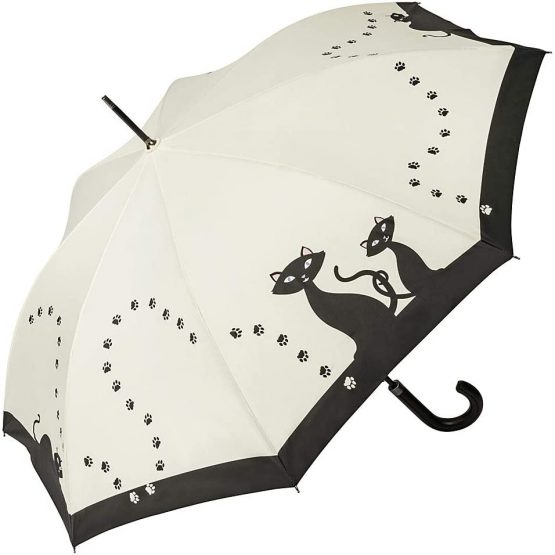 VON LILIENFELD® Umbrella Automatic Women Motif Black Cats