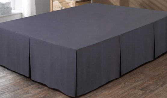 Utopia Bedding Base Valance Sheet - Soft Brushed Microfibre - Pleated - Fits Under the Mattress & Down to the Floor - Bed Skirt (Double, Grey) - Image 3