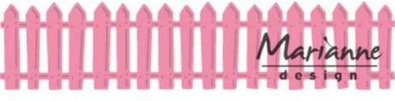 Marianne Design Collectables White Picket Fence Die, Metal, Pink, 13 x 15.4 x 0.2 cm