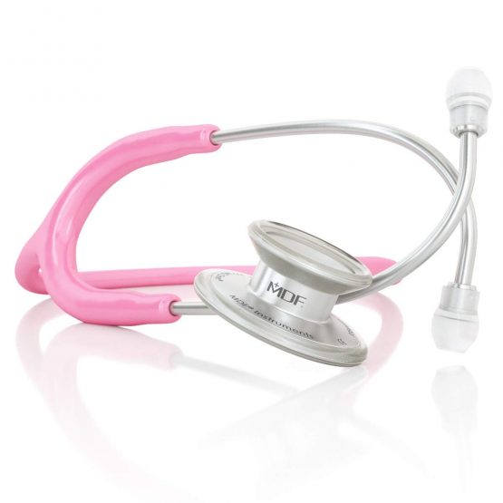MDF® MD One® Stainless Steel Premium Dual Head Stethoscope - Free-Parts-for-Life & Lifetime-Warranty - Pink (MDF777-01)