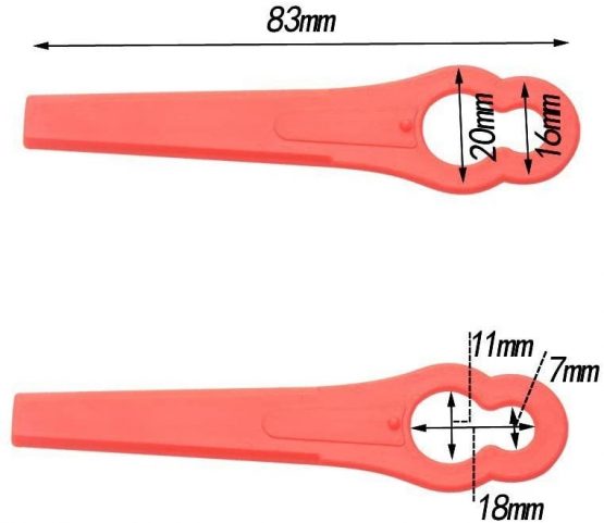 ALM BQ026 20 Pack Trimmer Plastic Blades, Multi-Colour, 2x8.5x0.4 cm - Image 2