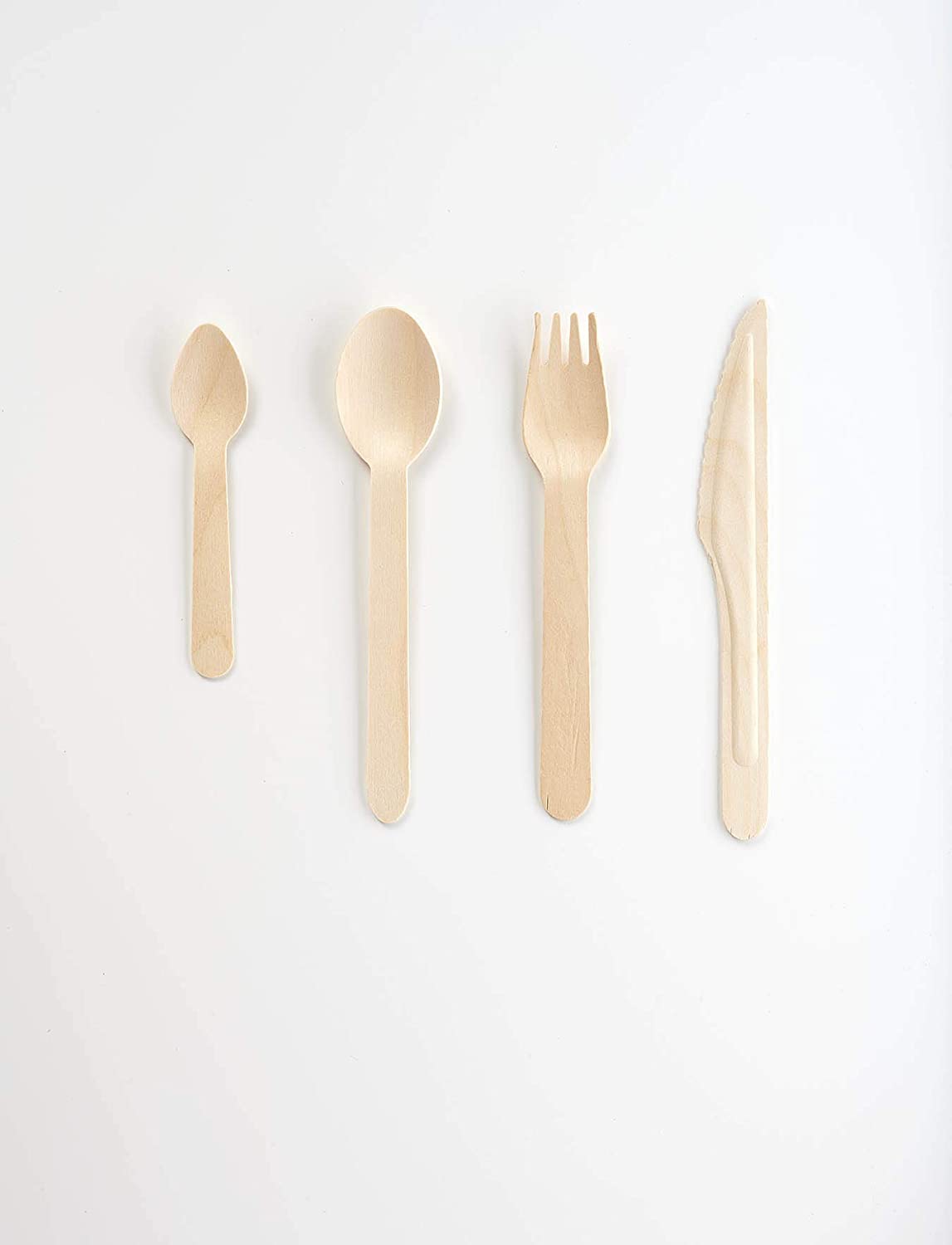 Caterpack Enviro Range Wooden Spoons Made from Sustainably Sourced Birchwood, Compostable and Biodegradable, 100 Pack - Image 2