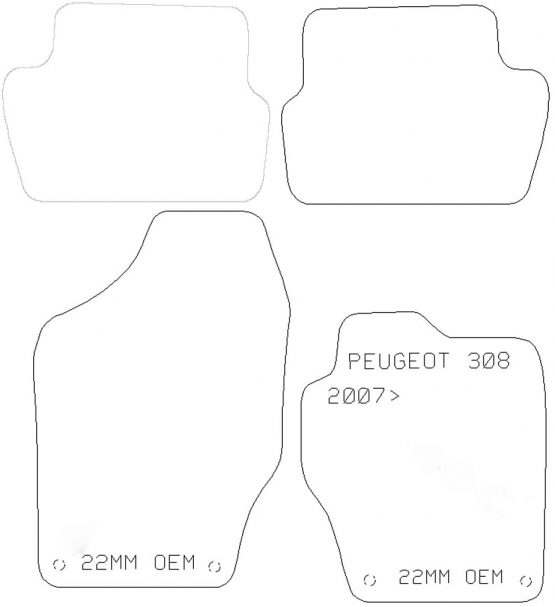 Sakura SS4623 Carpet Floor Mat, Black Trim - Image 2