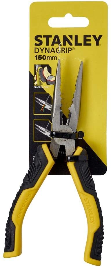 STANLEY Control Grip Long Nose Pliers 150mm STHT0-74363, Yellow