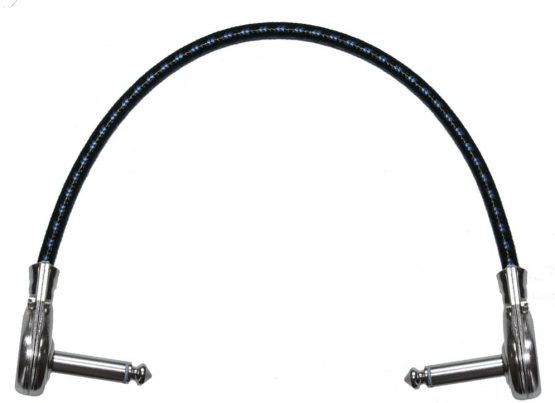 Designacable 0.25m Custom Length Switchcraft Pancake Jacks FX Patch Lead Cable - Black/Blue