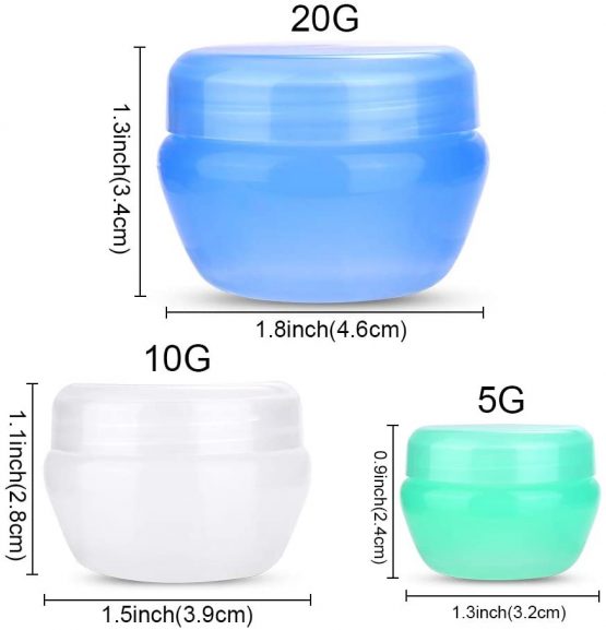Empty Sample Containers for Cosmetics, Zingso 12 Pieces 5/10/20 Gram Travel Size Cosmetic Sample Pot Jars Containers with Leak Proof Inner Liners for Cream/Makeup/Lip Balm (12pcs Mixed (5g,10g,20g)) - Image 3
