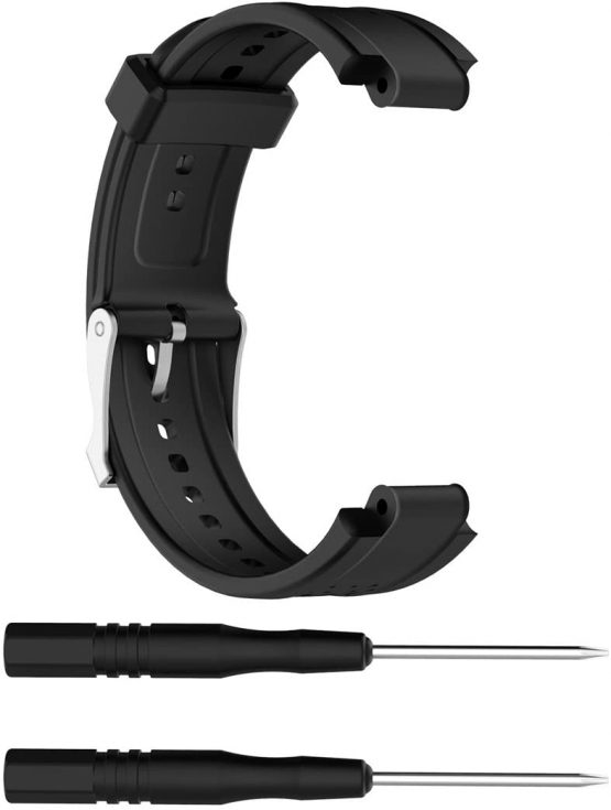 AWADUO For Garmin Forerunner 25(Small) Replacement Band, Replacement Silicone Wrist Band Strap For Garmin Forerunner 25 Watch, Soft And Durable (Silicone Black)