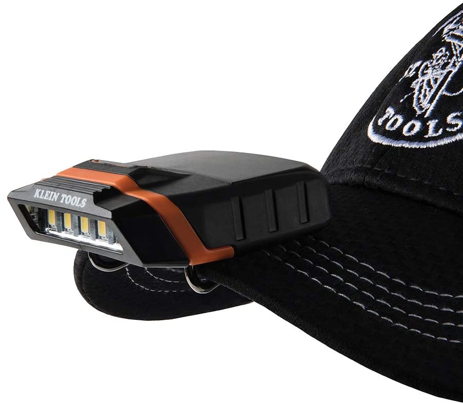 Cap Visor Clip Light, LED Clip on Light, Pivoting Head, 2 x AAA Batteries Included Klein Tools 56402, Beige - Image 3