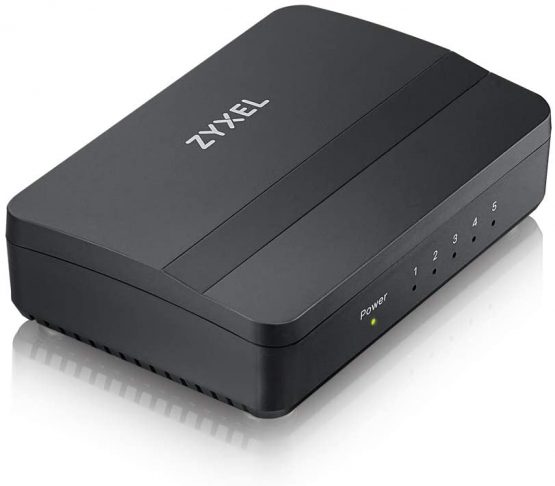 Zyxel 5-Port Gigabit Ethernet Switch for Gaming and Media, Lifetime Warranty, UK Plug [GS105]