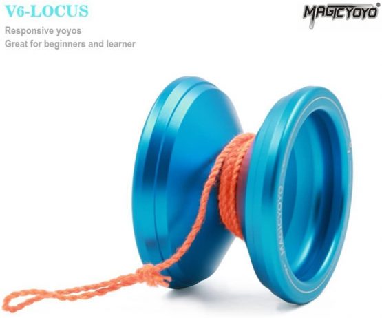 MAGICYOYO Yoyo for Kids Responsive Yo-yos Beginner Yoyos V6 LOCUS Space Metal Yo-yo Pro Yo Yo Set Toy Deep Blue - Image 3
