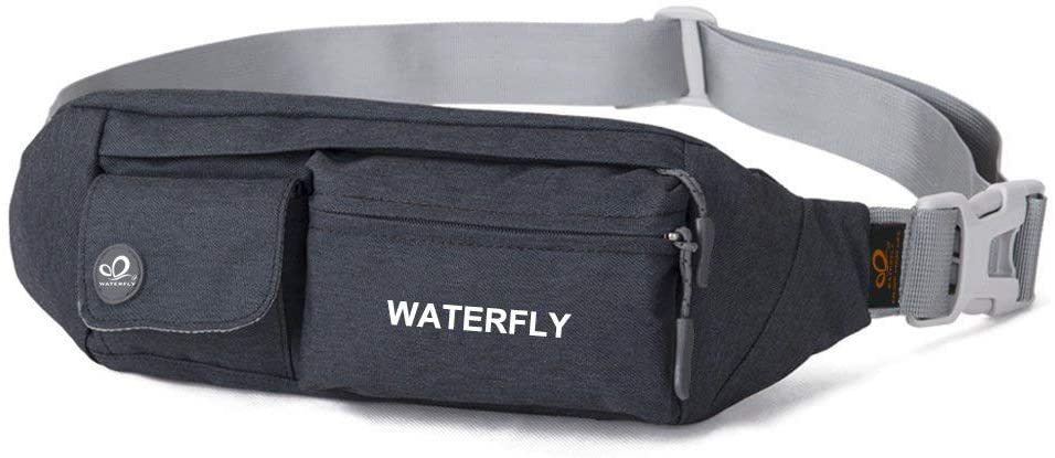 Waterfly Waist Bag Fanny Pack Bum Bag Slim Water Resistant Running Belt for Sports Running Cycling Hiking Walking