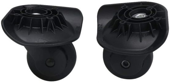 SHANOER 1 Pair Replacment Black Luggage Swivel Repair Suitcase Parts Casters Wheels 52mm Heavy Duty with Screws - Image 2