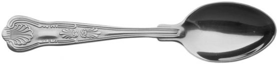 Kings Pattern Teaspoons, 18/0 Stainless Steel, Mirror Finish - Everyday Parish Cutlery (Pack of 12)