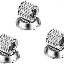 3pcs Strong Magnetic Single Pen Holders Organizer Clips with Adjustable Spring Loop Fit for Any Size Pens Removable Push Pins on Refrigerator, Whiteboard, Erase Board and Bulletion Board