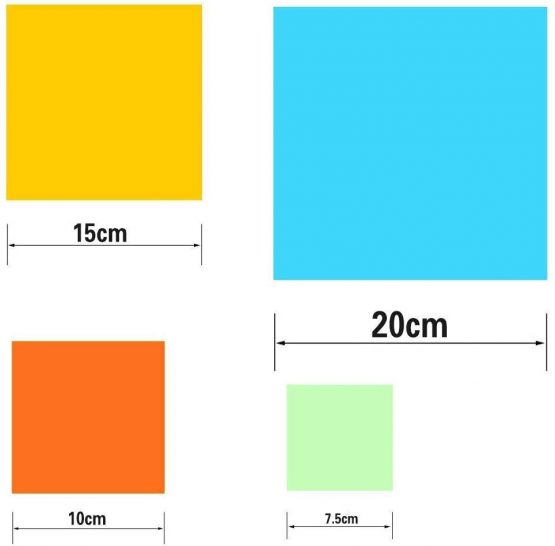 400 Sheets Double Sided Origami Paper in 10 Assorted Vivid Colours 4 Sizes Specification（100 Sheets 20x20cm + 100 Sheets 15x15cm + 100 Sheets 10x10cm + 100 Sheets 7.5x7.5cm）100PCS Wiggle Googly Eyes - Image 3