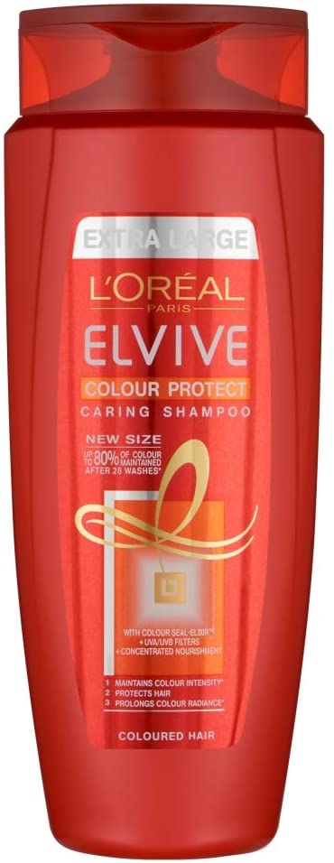 L'Oreal Paris Elvive Haircare Colour Protect Shampoo 700ml, Red, 700 ml (Pack of 1)