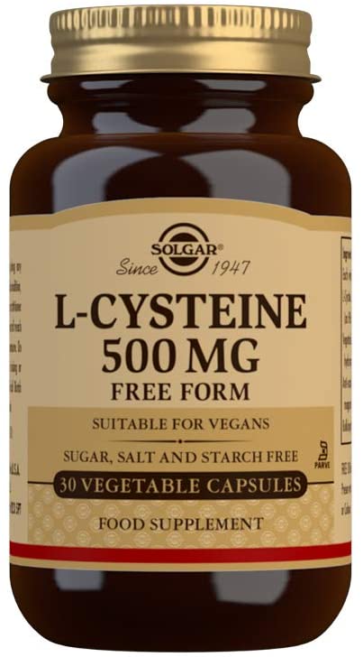 Solgar L-Cysteine 500 mg Vegetable Capsules, Pack of 30, Metabolism Support, Amino Acid Supplement for Skin Hair and Nails - Image 3