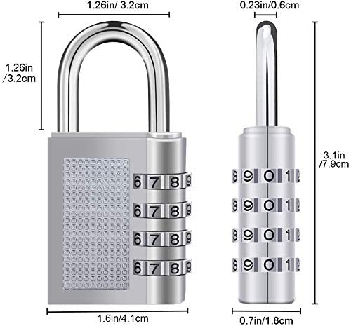 ZHEGE Combination Padlock for Locker 4 Digit Combination Lock for Gym School, Employee Lockers - Image 4