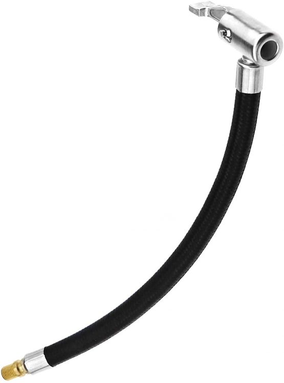 ENET 9.3"/23.5cm Motorcycle Car Braided Flexible Clip On Air Tyre Tire Chuck Inflator Pump Hose Adapter Pipe Air Tool