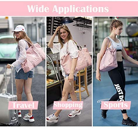 Hayayu Weekend Bag for Women Overnight Bags Travel Duffel Carry on Luggage Holdalls for Women Sports Bag Gym Bag Weekender Handbag - Image 3