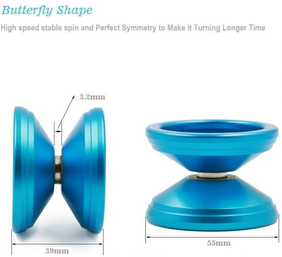 MAGICYOYO Yoyo for Kids Responsive Yo-yos Beginner Yoyos V6 LOCUS Space Metal Yo-yo Pro Yo Yo Set Toy Deep Blue - Image 4